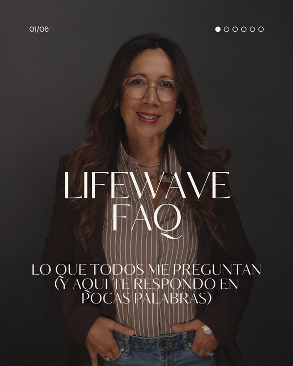 Instagram carousel cover for a client FAQ, with a smiling woman in glasses on a dark background